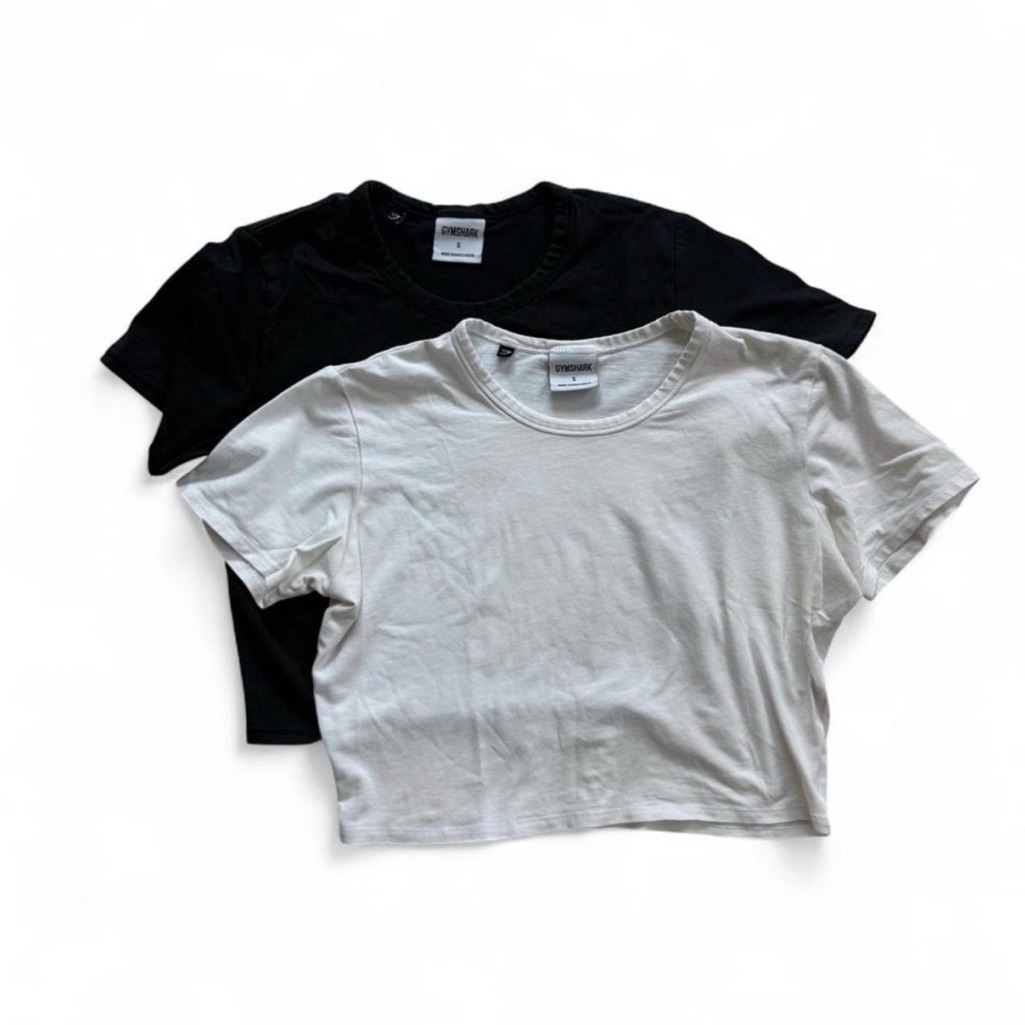 Gymshark Women’s Crop Tee Duo Black & White